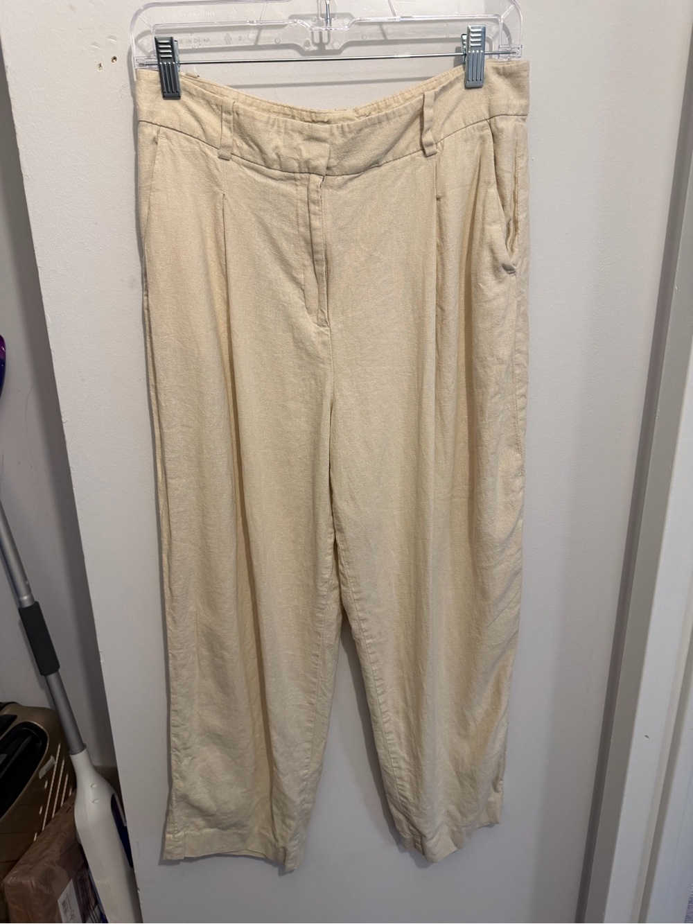Zara Cream Linen Pants